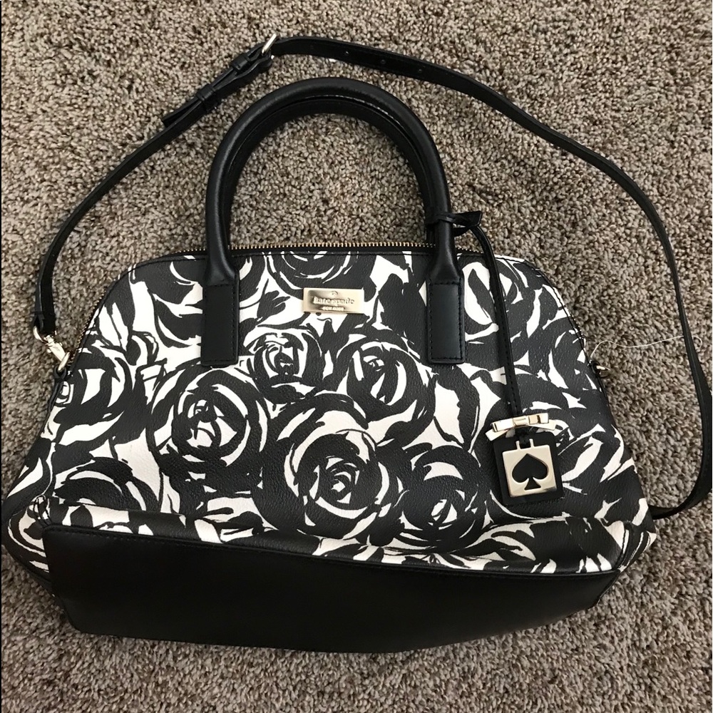 Authentic Kate a Spade Rose Print Handbag